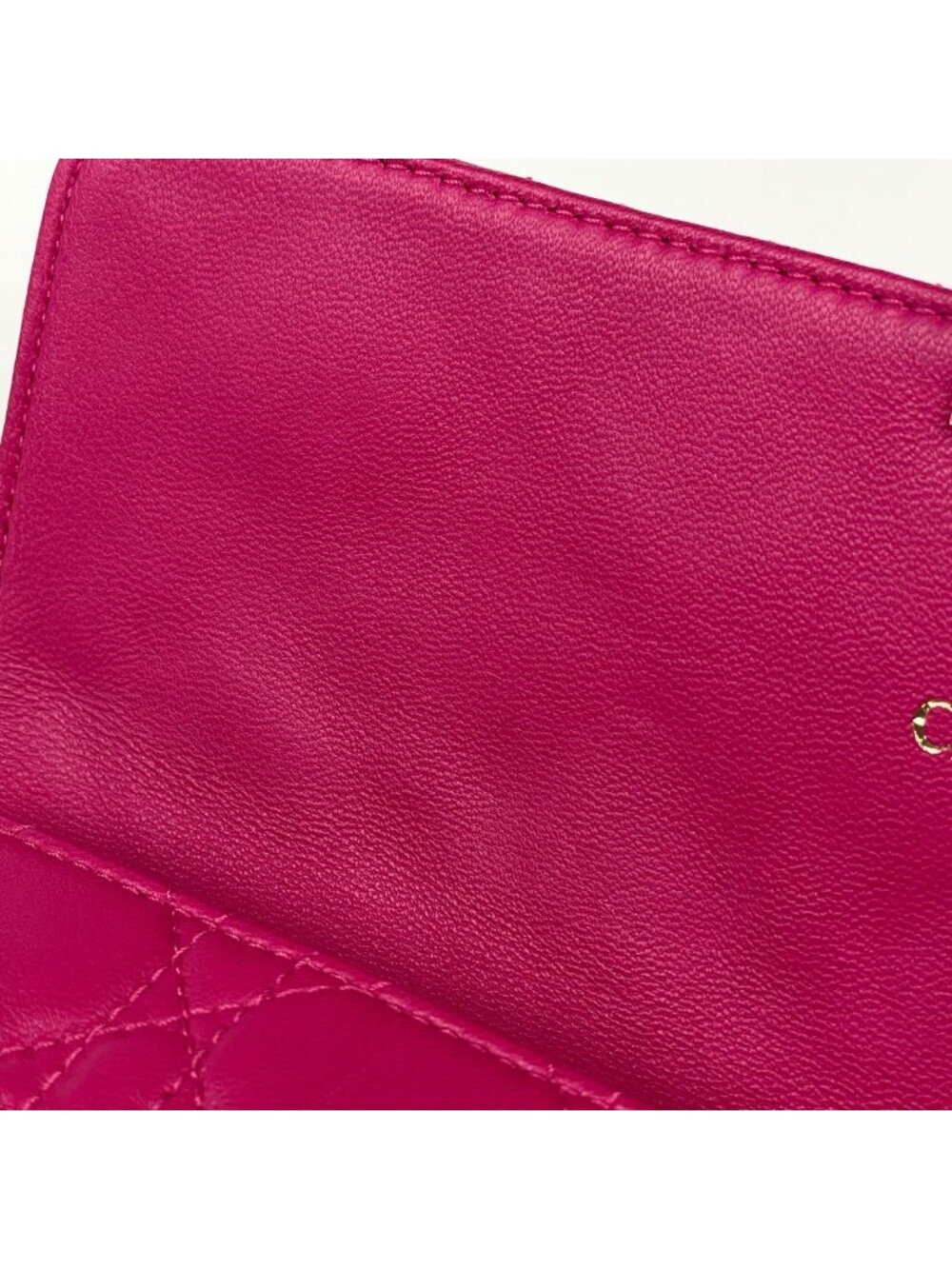 Dior Cannage Clutch Wallet Leather Pink - Picture 5 of 8